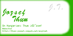 jozsef thum business card